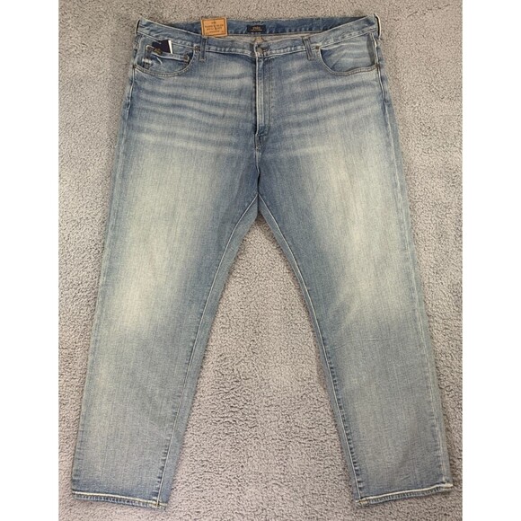 NWT Polo Ralph Lauren 46B x 32 Varick Slim Straight Stretch Denim Blue Jeans - Picture 1 of 11